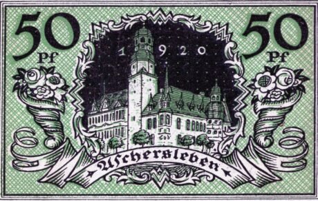 Реверс банкноты 50 fenigów (Niemcy) 1920