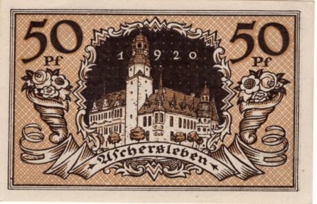 Реверс банкноты 50 fenigów (Niemcy) 1920