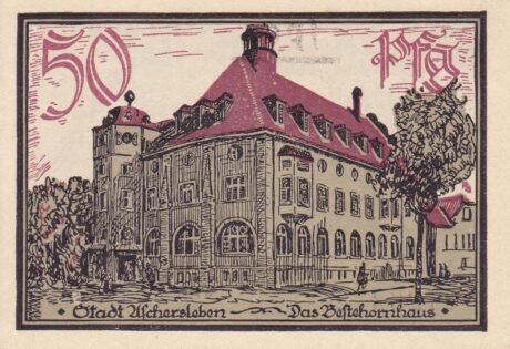 Реверс банкноты 50 fenigów (Niemcy) 1921