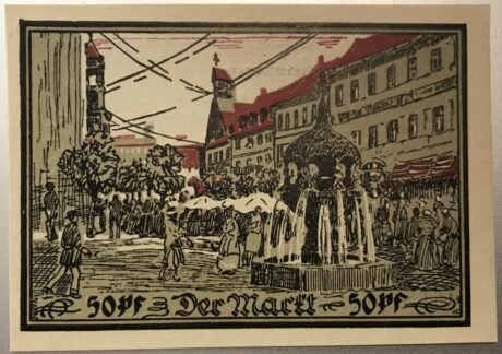 Реверс банкноты 50 fenigów (Niemcy) 1921