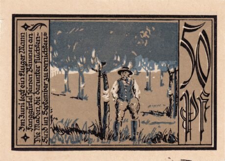 Реверс банкноты 50 fenigów (Niemcy) 1921