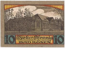 Реверс банкноты 10 fenigów (Niemcy) 1921