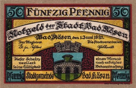 Аверс банкноты 50 пфеннигов (Германия) 1921 года