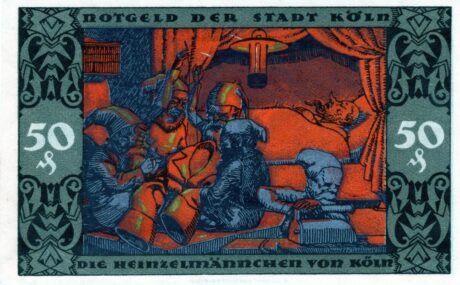 Реверс банкноты 50 fenigów (Niemcy) 1922