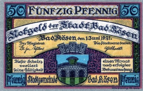 Аверс банкноты 50 пфеннигов (Германия) 1921 года