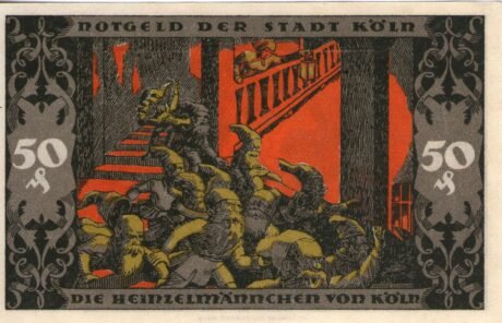 Реверс банкноты 50 fenigów (Niemcy) 1922