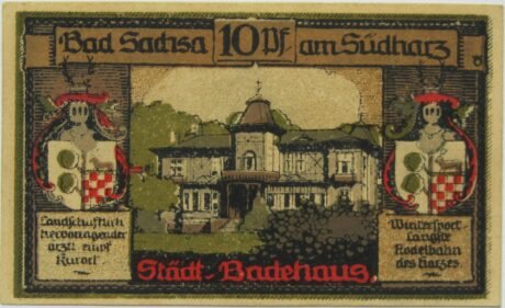 Реверс банкноты 10 fenigów (Niemcy) 1921