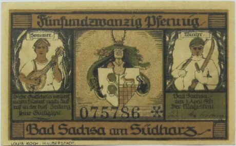 Аверс банкноты 25 fenigów (Niemcy) 1921