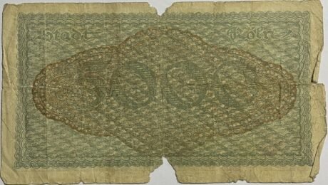 Реверс банкноты 5000 марок (Германия) 1923 года