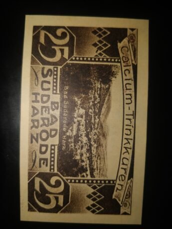 Реверс банкноты 25 fenigów (Niemcy) 1921