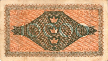 Реверс банкноты 10000 marek (Niemcy) 1923
