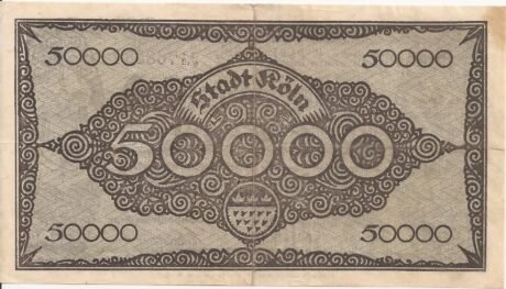 Реверс банкноты 50000 марок (Германия) 1923 года