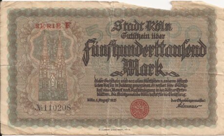 Аверс банкноты 500000 marek (Niemcy) 1923