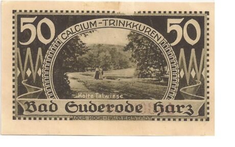 Реверс банкноты 50 fenigów (Niemcy) 1921