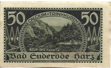 Реверс банкноты 50 fenigów (Niemcy) 1921