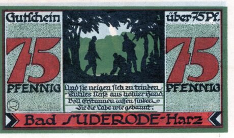 Реверс банкноты 75 пфеннигов (Германия) 1921 года