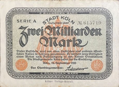 Аверс банкноты 2 000 000 000 marek (Niemcy) 1923