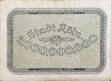 Реверс банкноты 2 000 000 000 marek (Niemcy) 1923