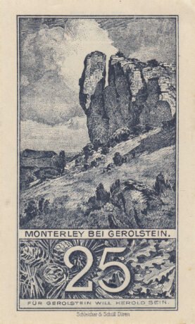 Реверс банкноты 25 пфеннигов (Германия) 1920 года