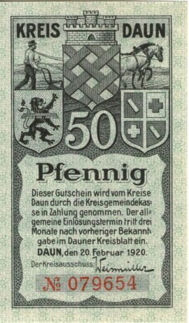 Аверс банкноты 50 пфеннигов (Германия)