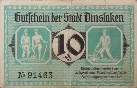 Реверс банкноты 10 пфеннигов (Германия) 1920 года