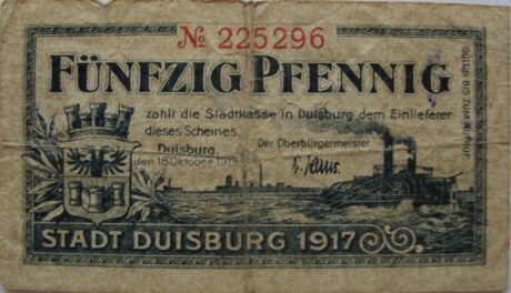 Аверс банкноты 50 fenigów (Niemcy) 1919