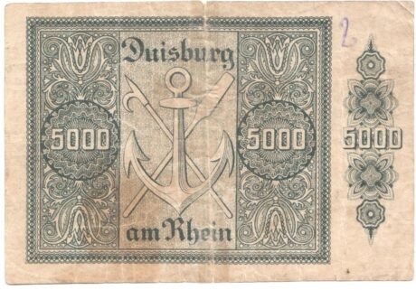 Реверс банкноты 5000 marek (Niemcy) 1922