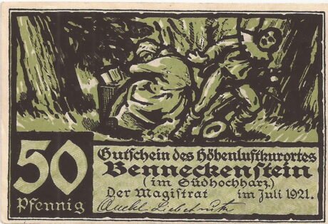 Аверс банкноты 50 пфеннигов (Германия) 1921 года