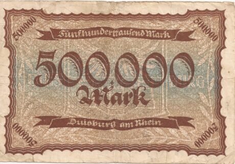 Реверс банкноты 500000 marek (Niemcy) 1923