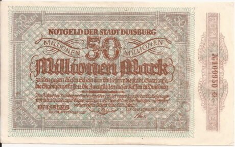 Аверс банкноты 50000000 марок (Германия) 1923 года