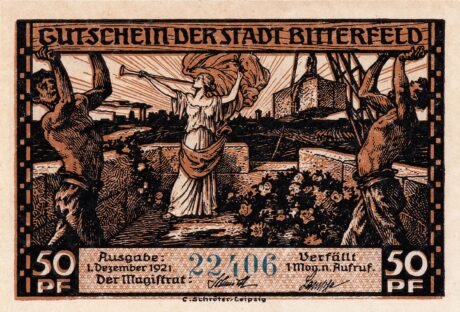 Аверс банкноты 50 fenigów (Niemcy) 1921