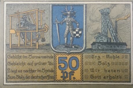 Реверс банкноты 50 fenigów (Niemcy) 1921