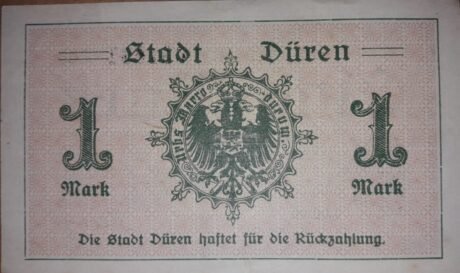 Реверс банкноты 1 марка (Германия) 1918 года