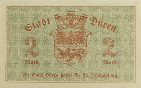 Реверс банкноты 2 marki (Niemcy) 1918