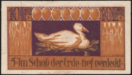 Реверс банкноты 10 пфеннигов (Германия) 1921 года