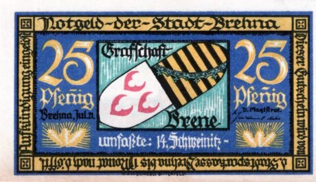 Аверс банкноты 25 пфеннигов (Германия) 1921 года