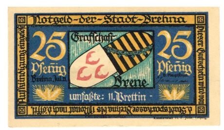 Аверс банкноты 25 пфеннигов (Германия) 1921 года