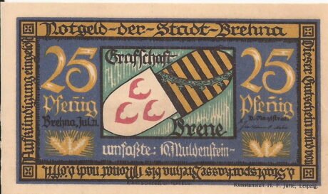 Аверс банкноты 25 fenigów (Niemcy) 1921