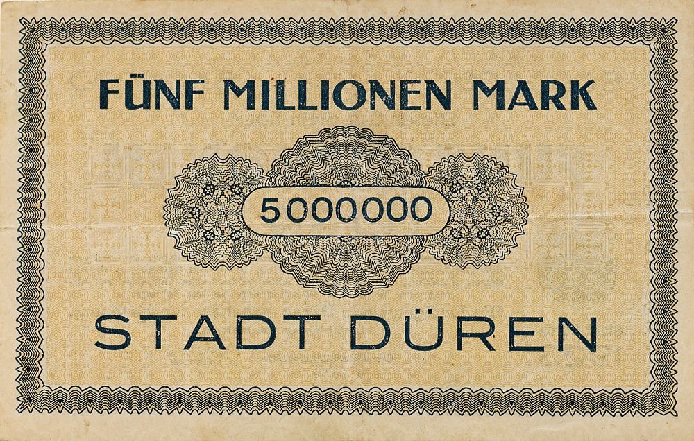 Реверс банкноты 5000000 марок (Германия) 1923 года