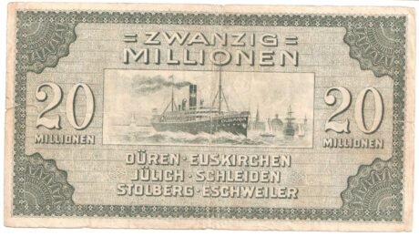 Реверс банкноты 20000000 marek (Niemcy) 1923