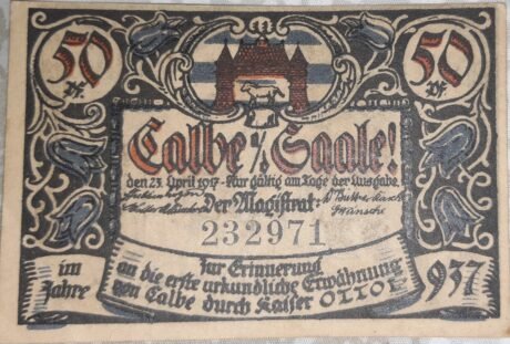 Аверс банкноты 50 fenigów (Niemcy) 1917