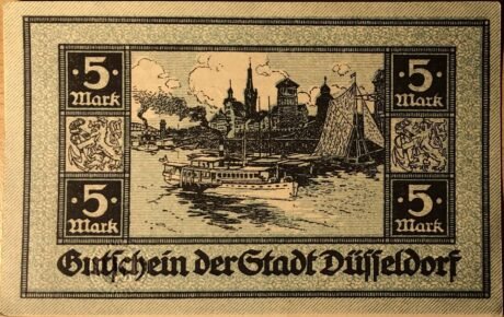 Реверс банкноты 5 marek (Niemcy) 1918