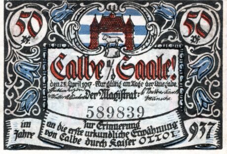 Аверс банкноты 50 fenigów (Niemcy) 1917