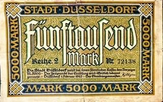 Аверс банкноты 5000 марок (Германия) 1923 года
