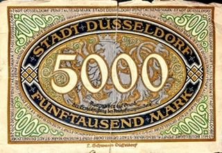 Реверс банкноты 5000 марок (Германия) 1923 года
