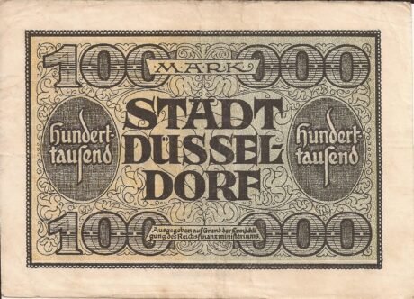 Реверс банкноты 100000 marek (Niemcy) 1923