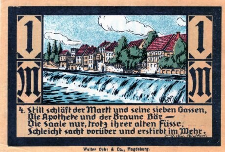 Реверс банкноты 1 marka (Niemcy) 1921