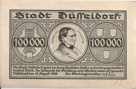 Аверс банкноты 100000 marek (Niemcy) 1923