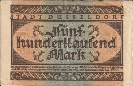 Аверс банкноты 500000 marek (Niemcy) 1923