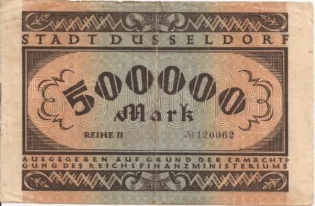 Реверс банкноты 500000 marek (Niemcy) 1923